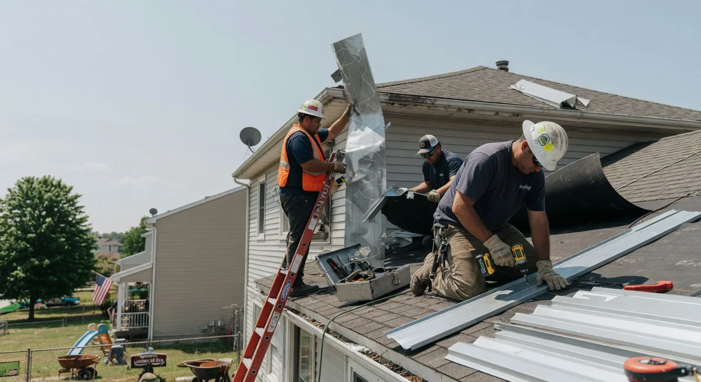 Storm Damage Metal Roof Repair in Crowville, LA